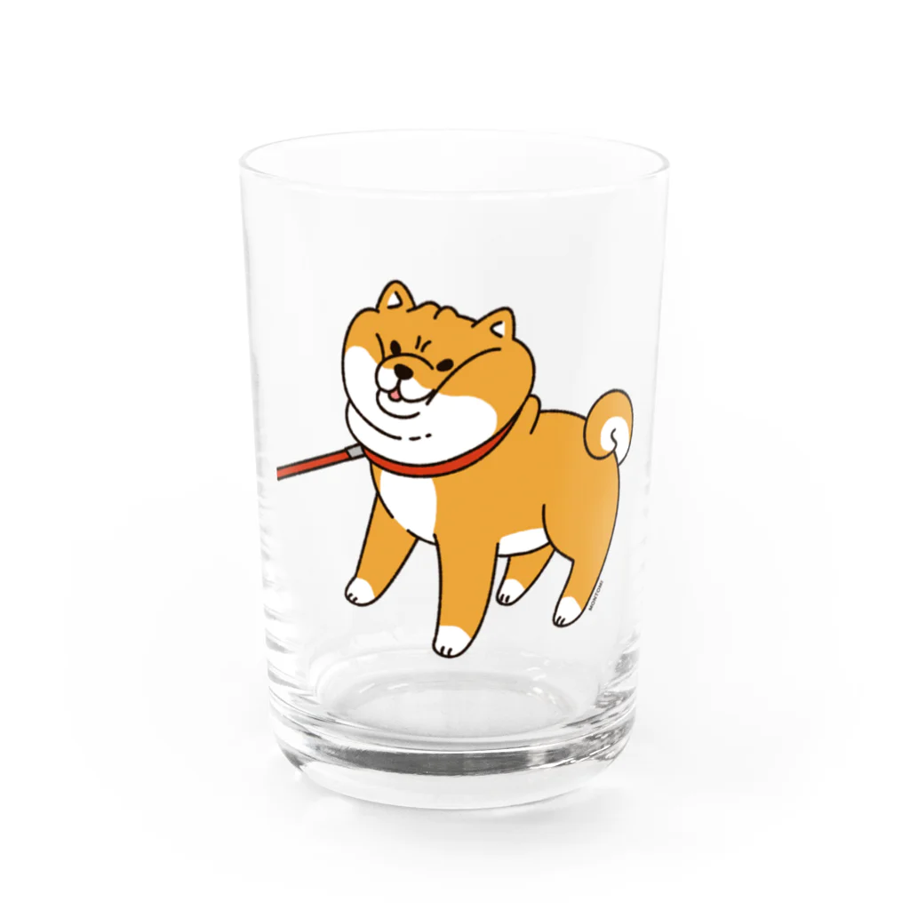 もんとみ | もっちり動物造形作家の散歩から帰りたくない柴犬 Water Glass :front