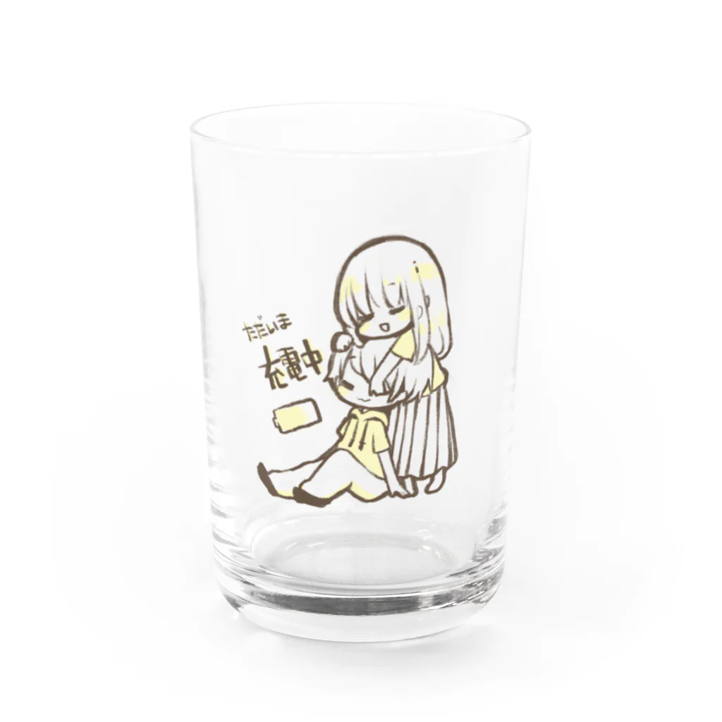 nekojamのただいま充電中 Water Glass :front