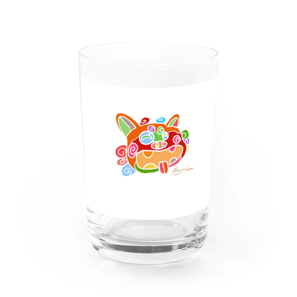 pinkpenguinのスマイルシーサー Water Glass :front