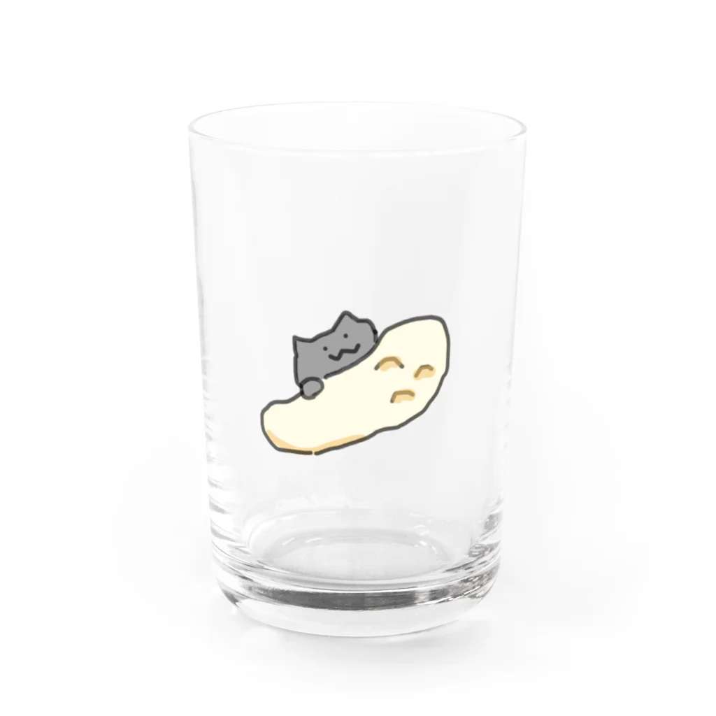 優歩(ゆほ)の何も考えていないねっことナン Water Glass :front