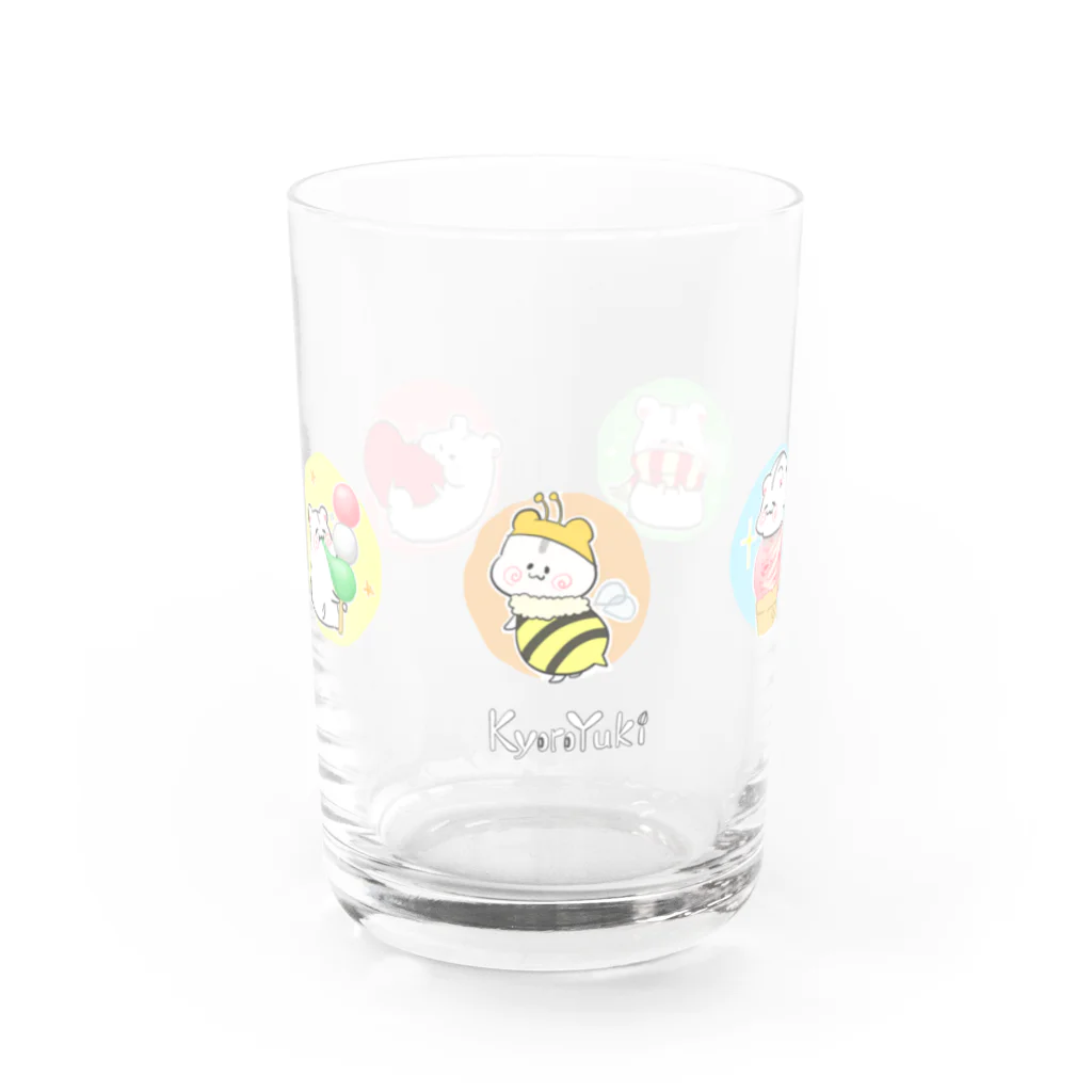 きょろ🐹👀のいろどりゆきちゃん Water Glass :front