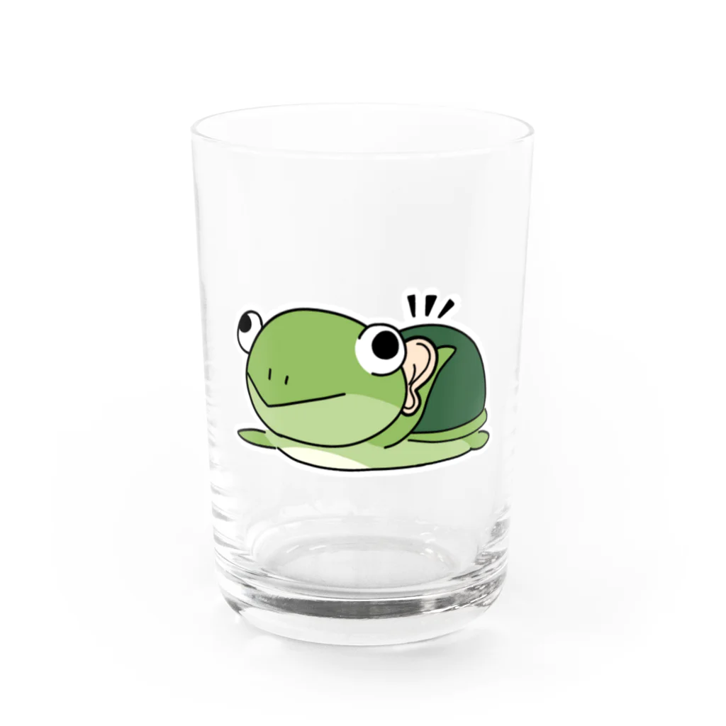 あおがねミラクルショッピングのカタパルトくん Water Glass :front