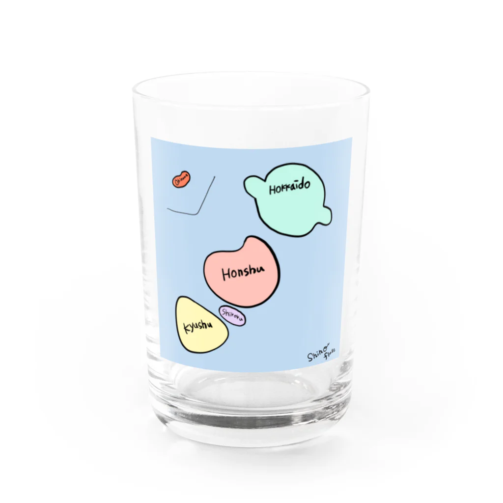 SHIHO NO WAのにほんちず Water Glass :front