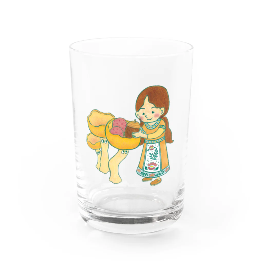 ささくま りさのキチャワンタケのお手伝い Water Glass :front