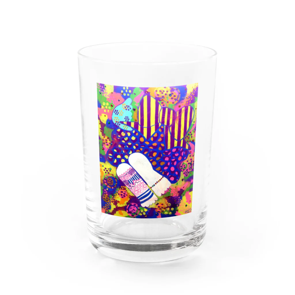 HONI HONI WORLDのKwaii lump Water Glass :front