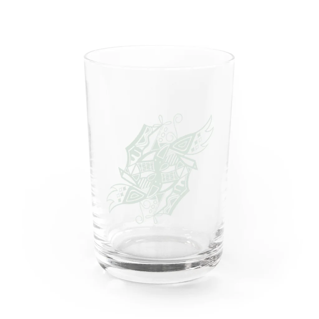 華花 -kaka-の羽化 Water Glass :front