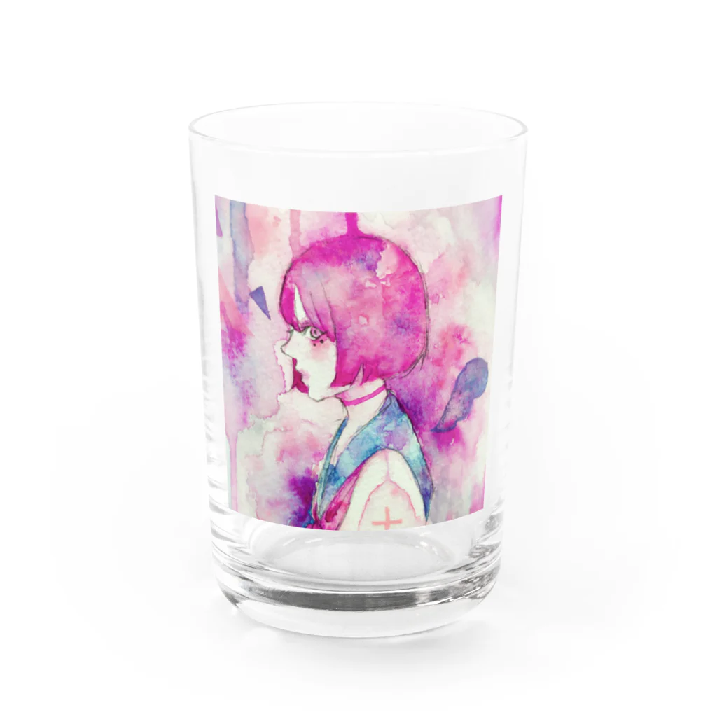 mooの水彩少女 Water Glass :front