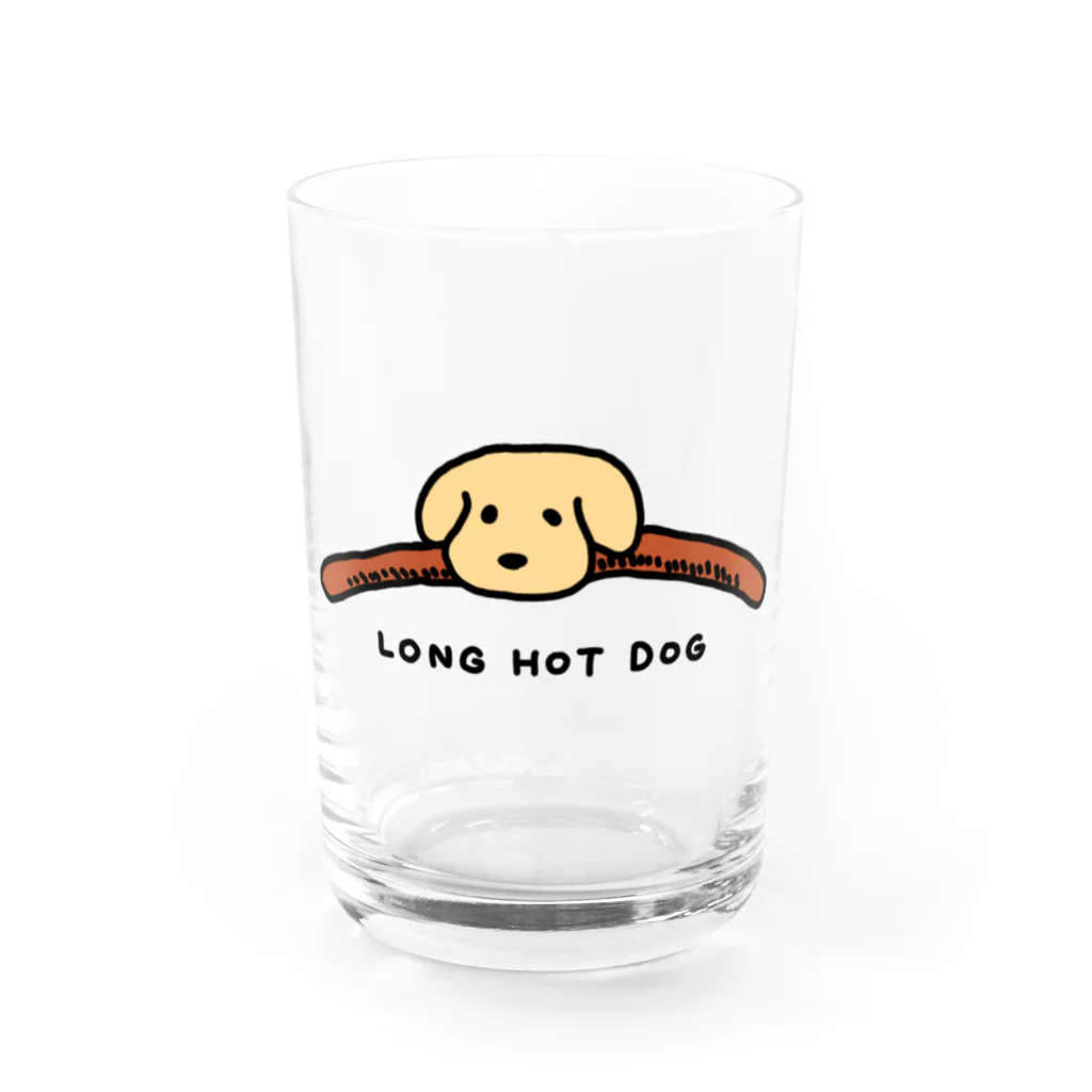 電気鰻雑貨のロングホットドッグ！（LONG HOT DOG） Water Glass :front