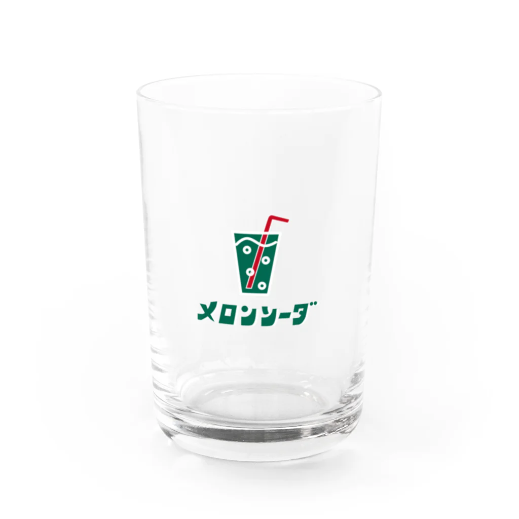 スナック昭和のメロンソーダ　ワンポイント Water Glass :front
