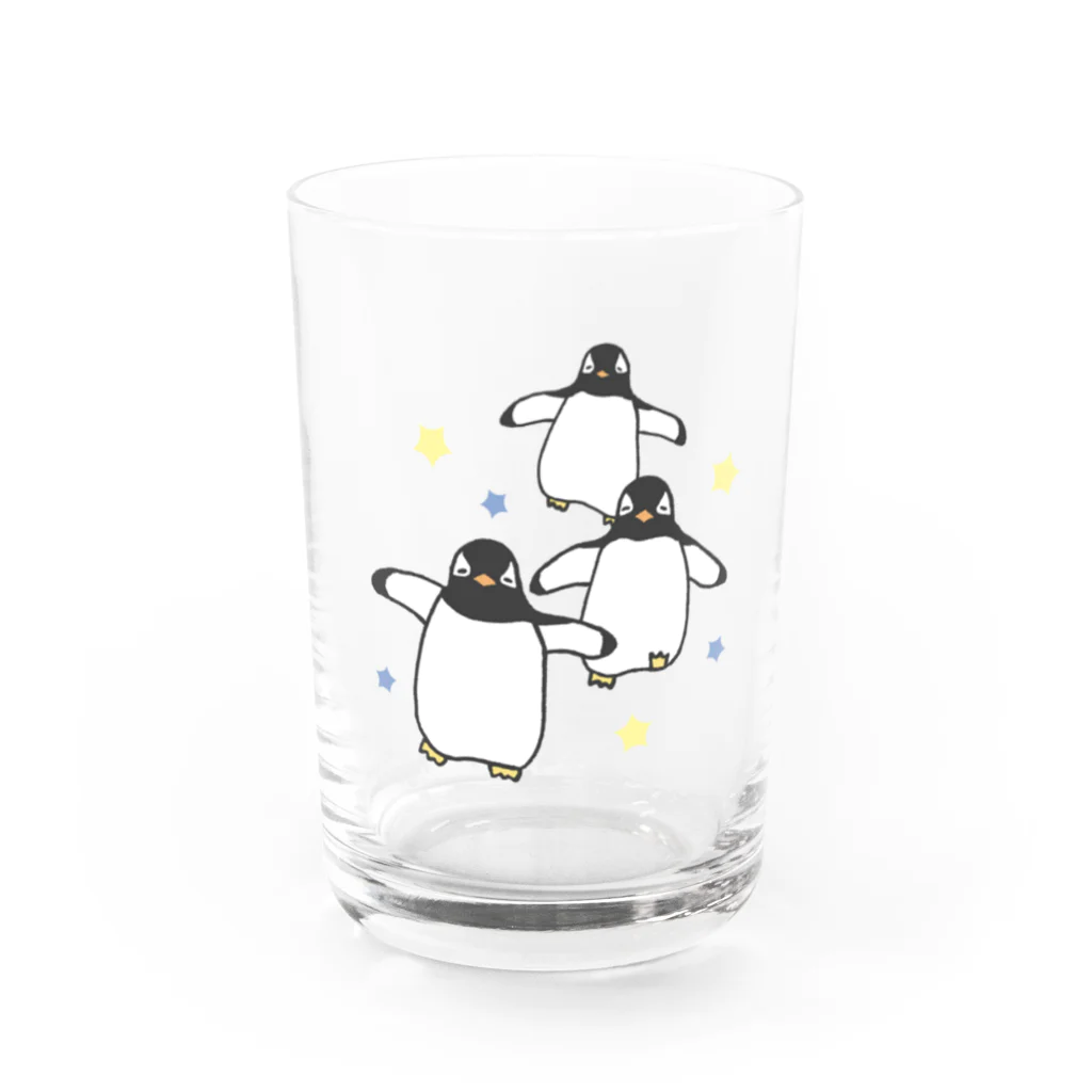 ゆずぽんずのジェンツーペンギンの襲来 Water Glass :front