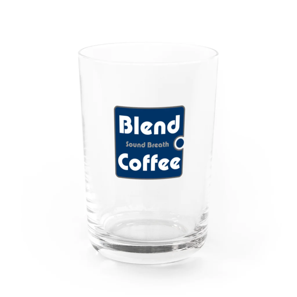 BlendCoffeeのシンプルロゴ Water Glass :front