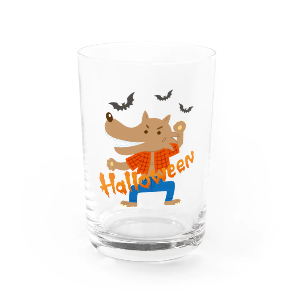 mincruのHALLOWEEN_オオカミ男 Water Glass :front