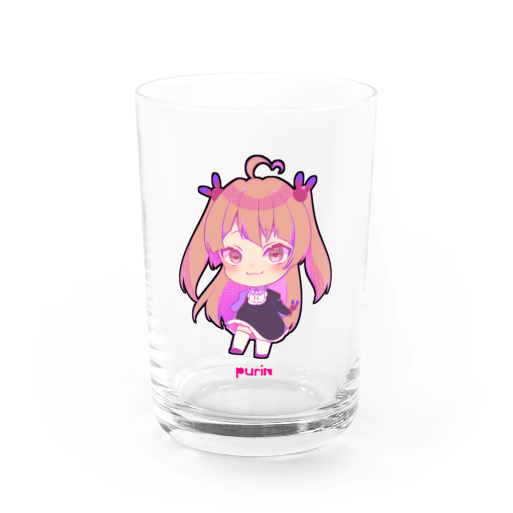 Rimε・●・зstoreのぷりんちゃん Water Glass :front