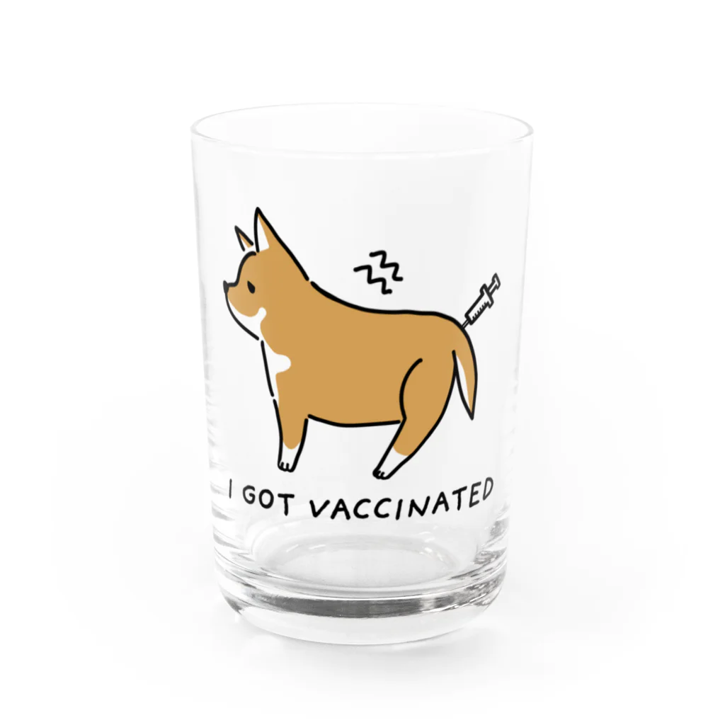 ともえのえ - 柴犬とか動物色々のI GOT VACCINATED Shiba dog Water Glass :front