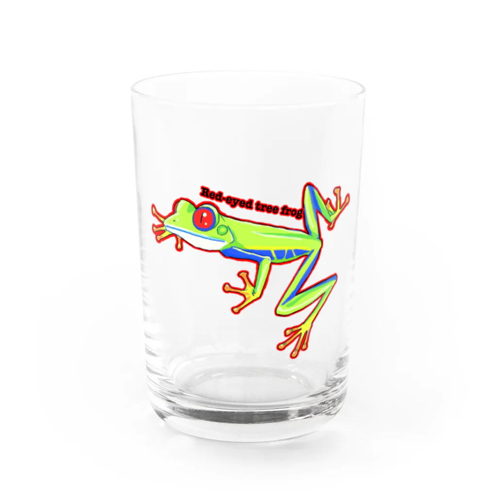 ajitaのアカメアマガエル Water Glass :front