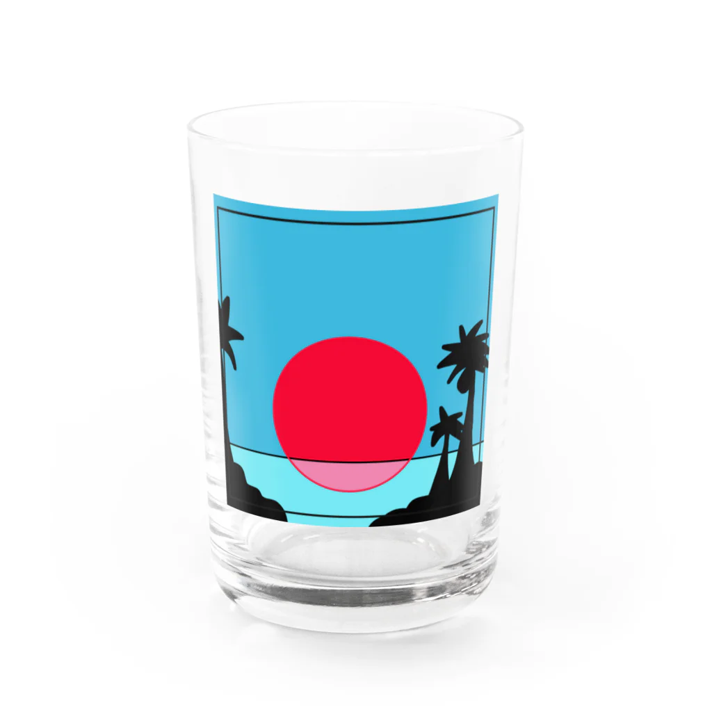 cardboardartzのsunrise Water Glass :front