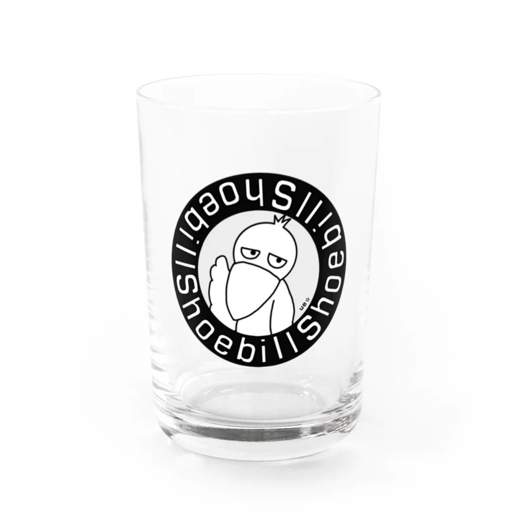 ue☆(ウイ）のハシビロコウのシューちゃん グラス前面