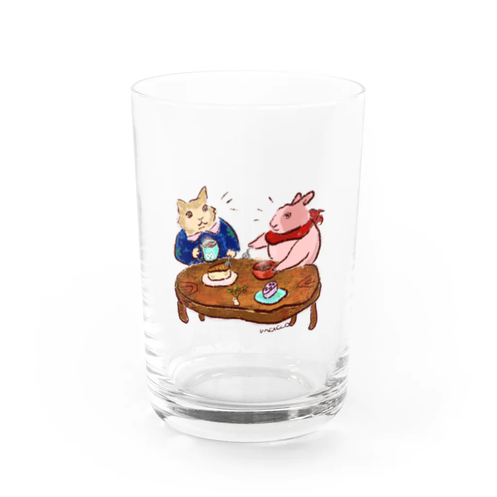 うさぎ雑貨屋maccoの早朝のお茶会 Water Glass :front