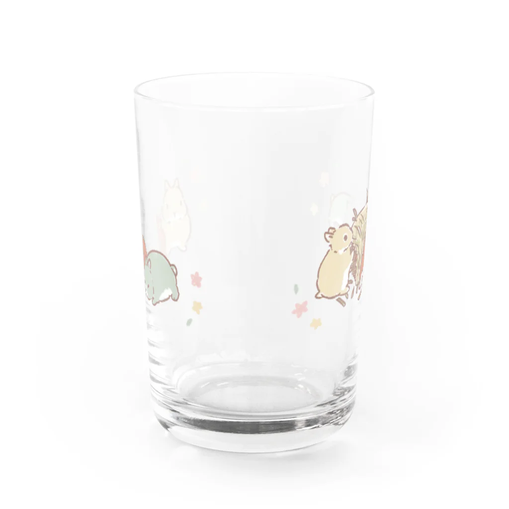 大賀一五の店の3匹のこうさ Water Glass :front