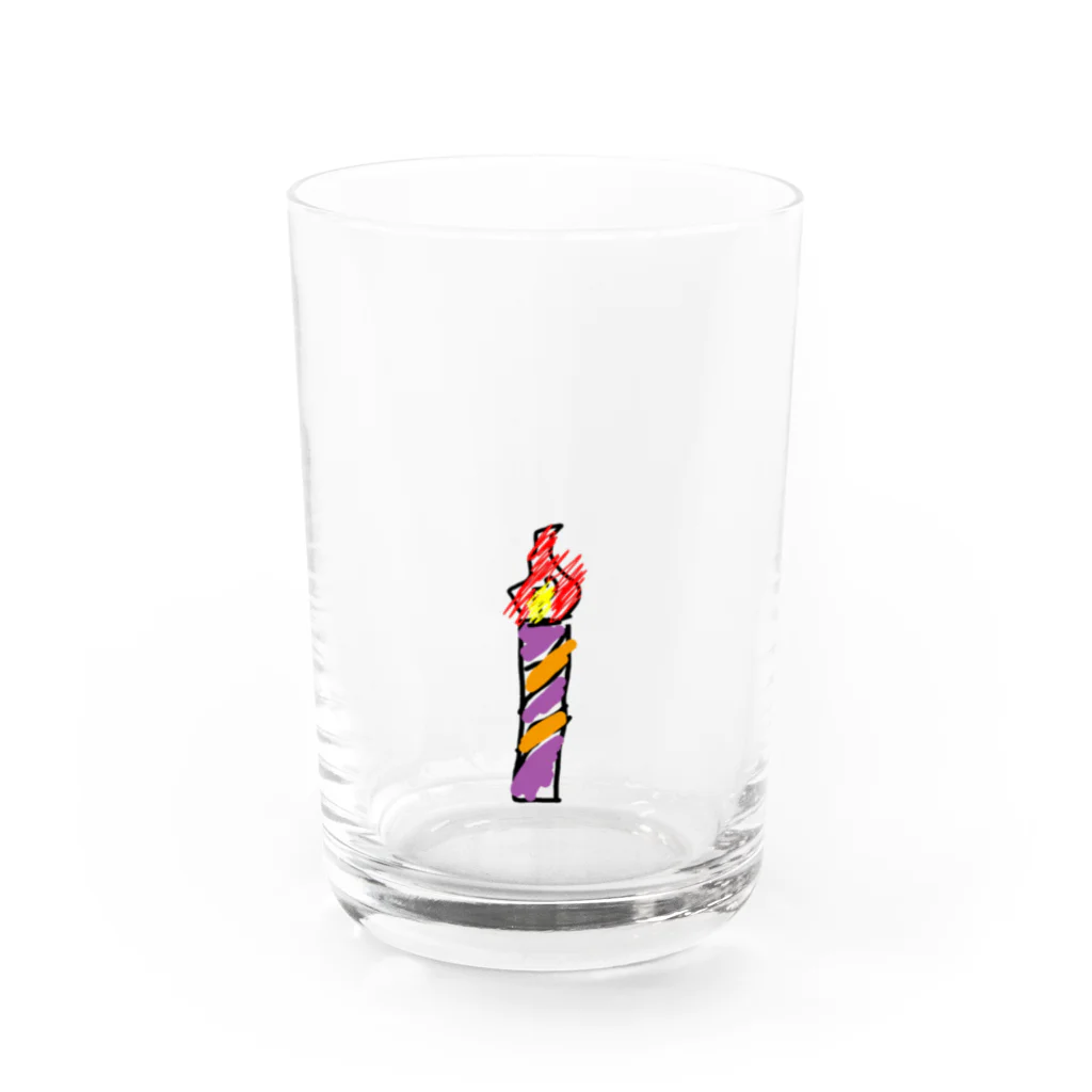 pinyo吉の誕生日　ロウソク小 Water Glass :front