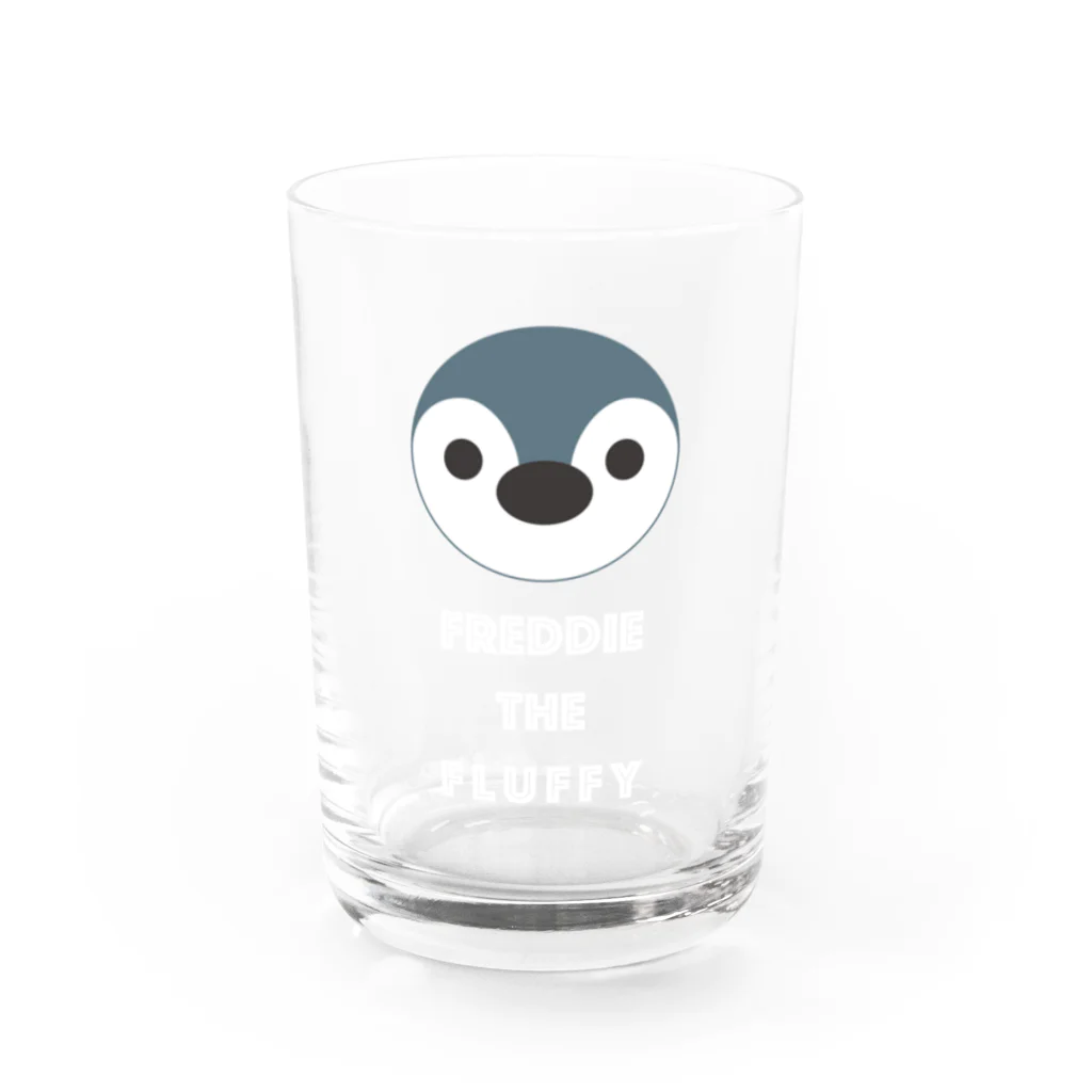 Freddie's Fluffy Shopのfreddie_withtxt_white Water Glass :front