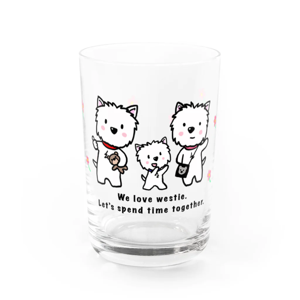 Kizplanning 「Sylph&Devil's」のしろいぬルッチー【3wes】ピンク Water Glass :front