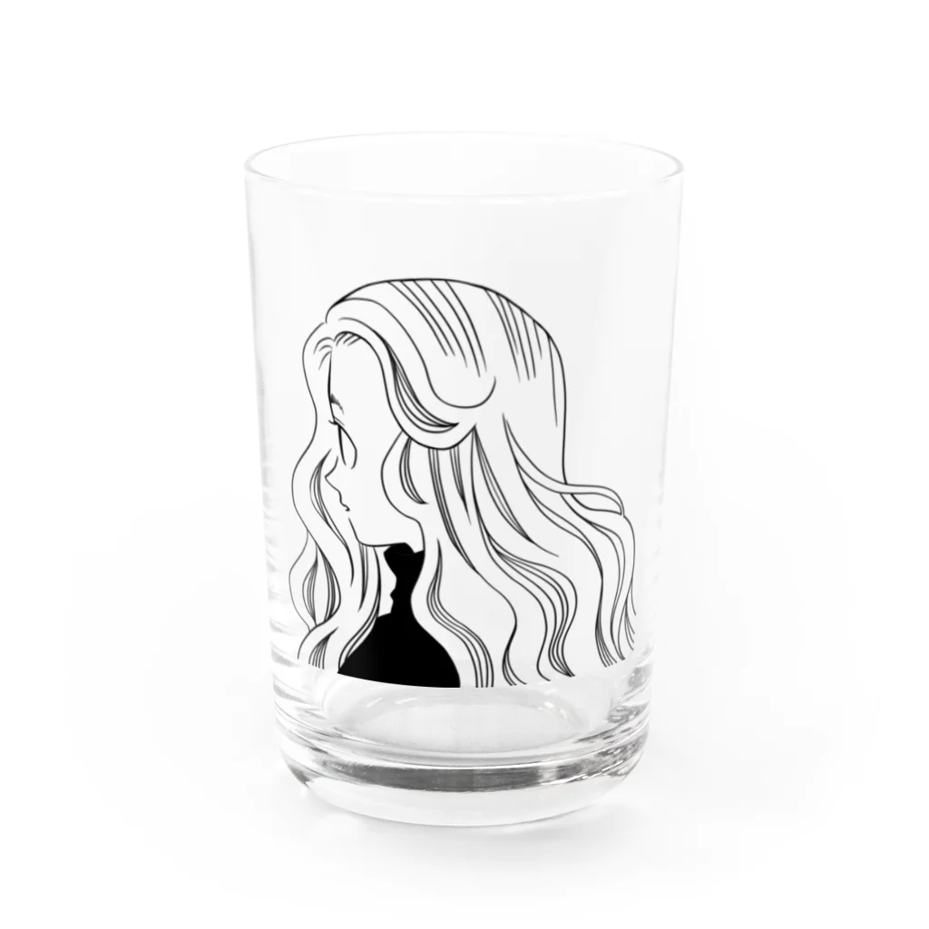 ねむ吉屋のみつめる横顔 Water Glass :front