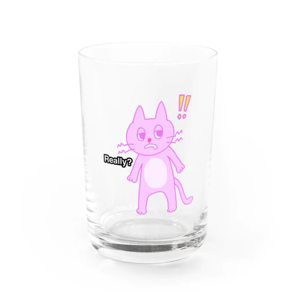 わたあめのねこ。 Water Glass :front