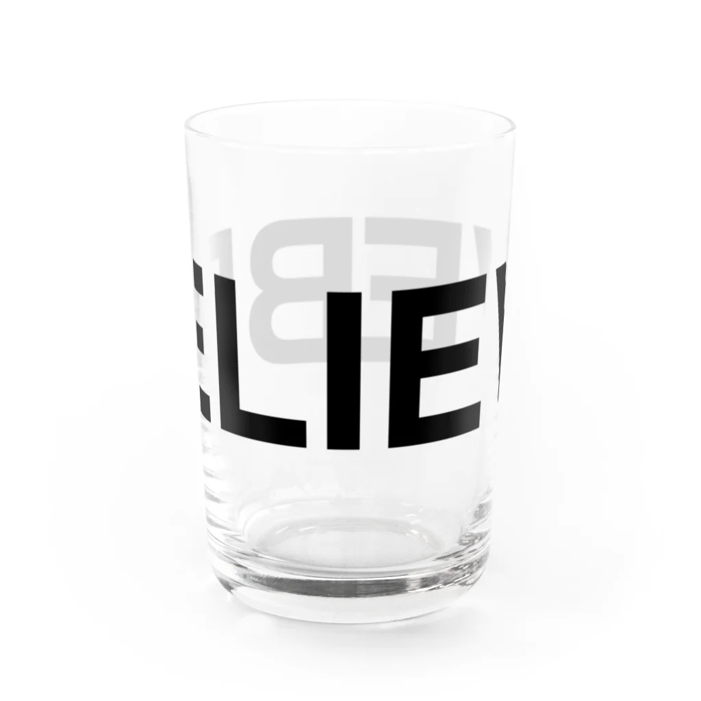 TOKYO LOGOSHOP 東京ロゴショップのBELIEVE-ビリーブ- Water Glass :front