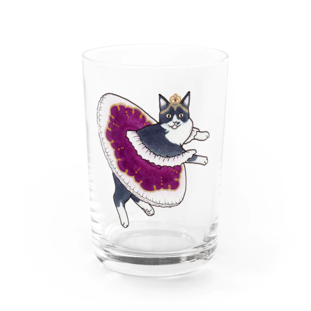 小町 by maltamarieの眠れる森の猫(オレオちゃん) Water Glass :front