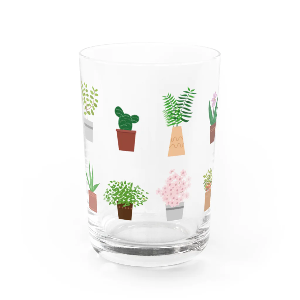 VIETSTAR★１０８のレトログラス　鉢の花 Water Glass :front