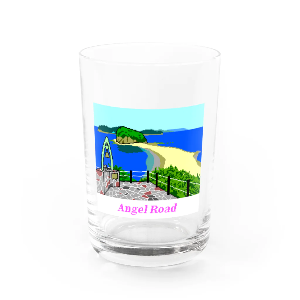 ゲイムマンの店の“恋人の聖地” エンジェルロード ドット絵 Water Glass :front