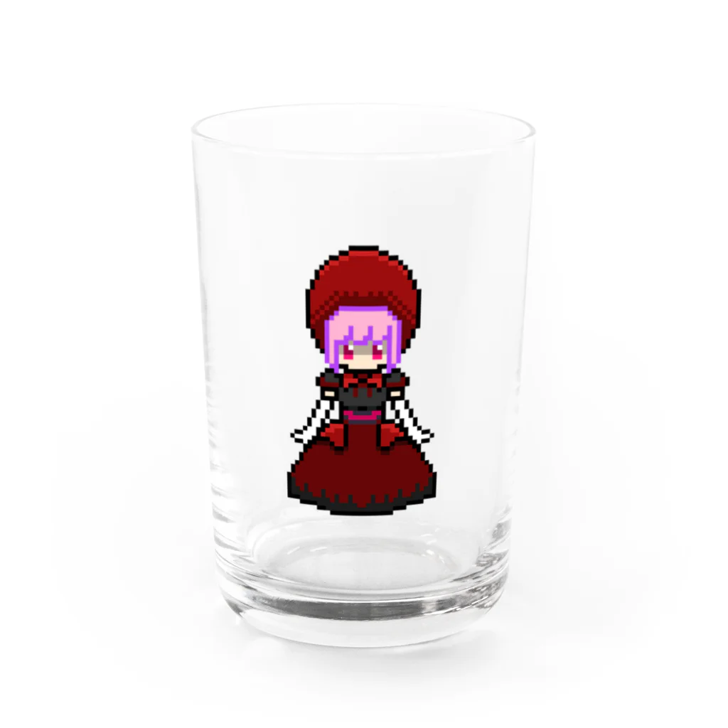 Cattermelaのドット絵お人形さん Water Glass :front