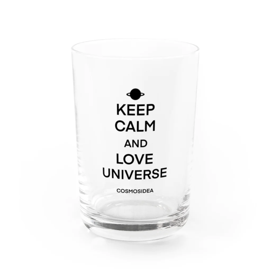 COSMOSIDEAのKEEP CALN AND LOVE UNIVERSE  Water Glass :front