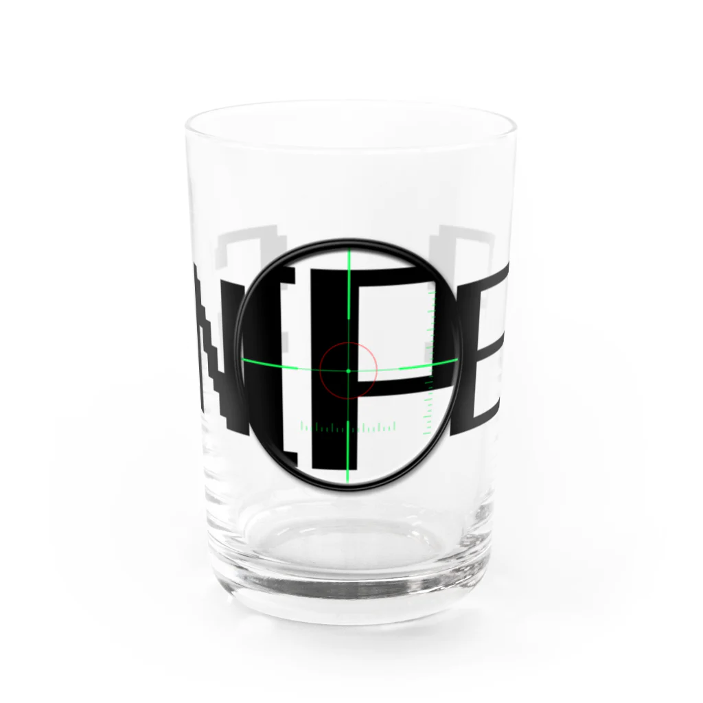 Ａ’ｚｗｏｒｋＳのSNIPER(英字＋１シリーズ) Water Glass :front