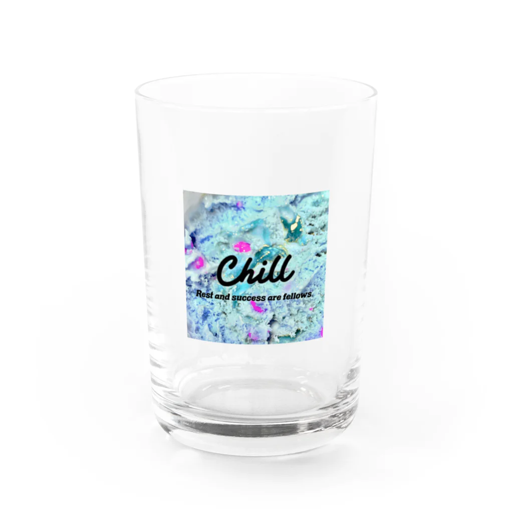 ┈︎ヒイラギ ┈︎のChill (mint, square ver.) Water Glass :front