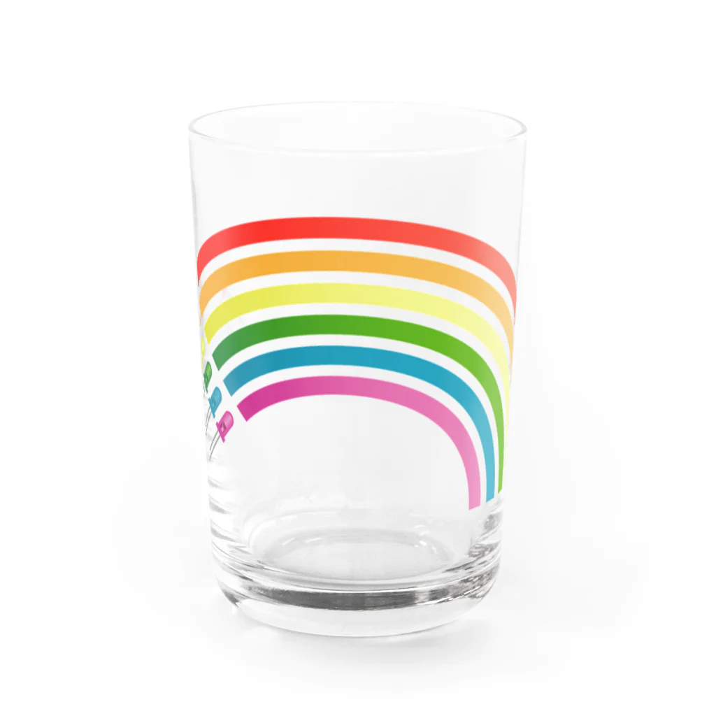 VIETSTAR★１０８のレトログラス　レインボー Water Glass :front