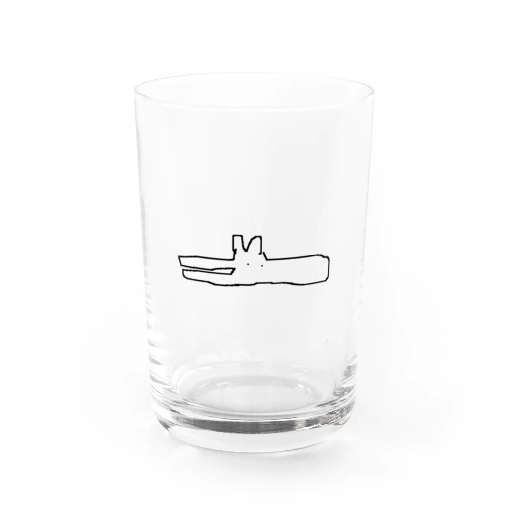 🗻裏山🗻のわに Water Glass :front