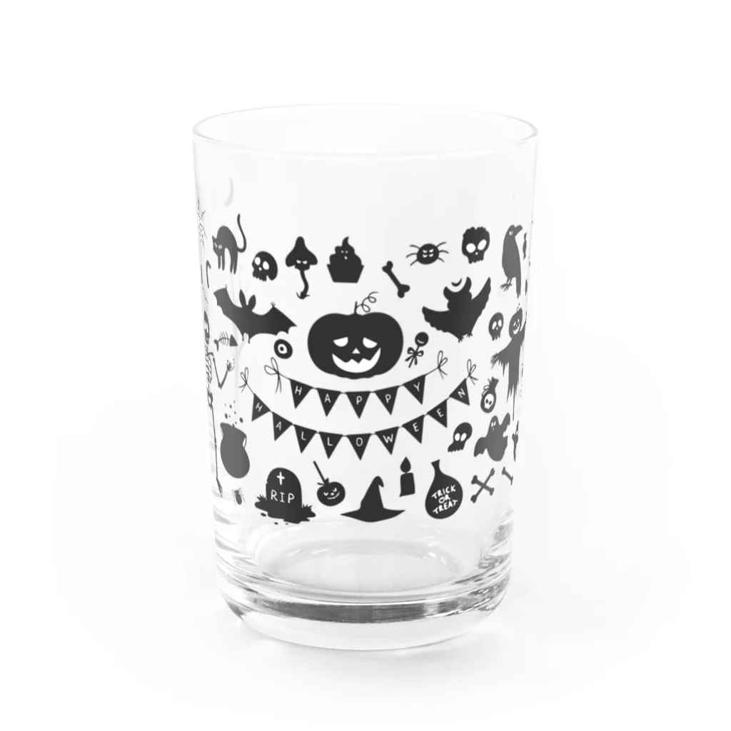 VIETSTAR★１０８のレトログラス　ハロウィンブラック Water Glass :front