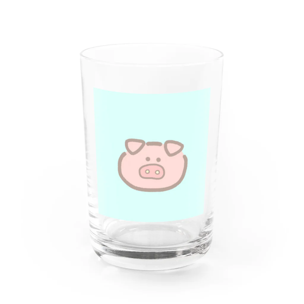 たぬきのこぶたちゃん Water Glass :front