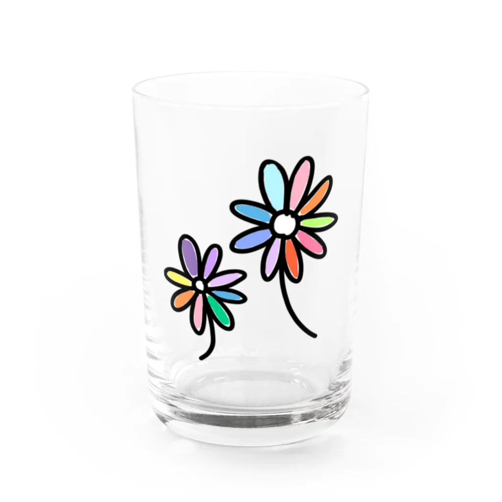 Hana＊Hanaのカラーフラワーグラス Water Glass :front