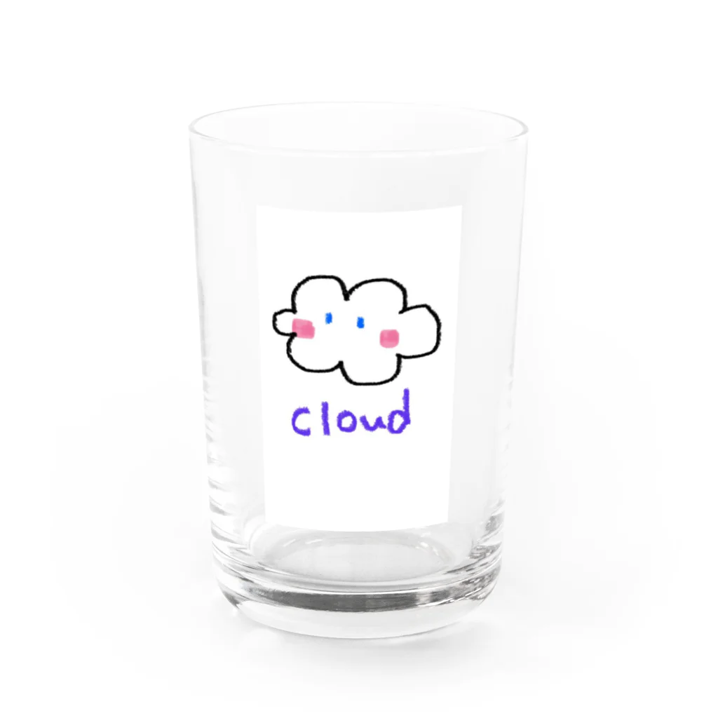 そらもようのもこもこ雲〜〜cloud〜〜 Water Glass :front