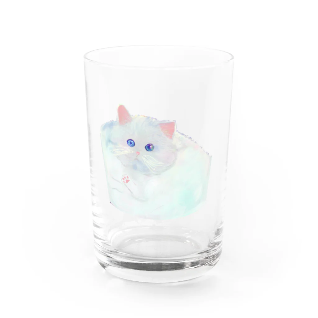 またまたのとけた猫 Water Glass :front