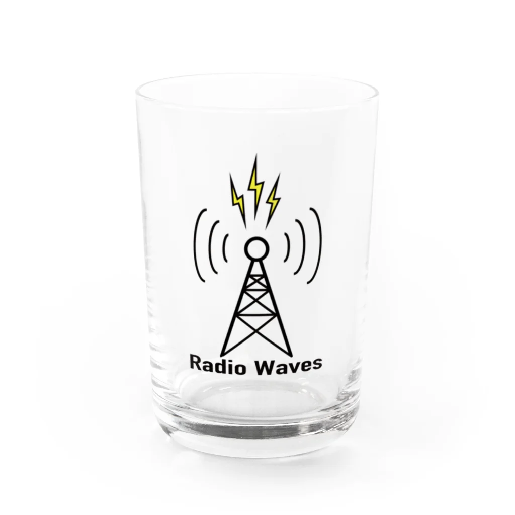 TVHBDの電波塔ロゴ Water Glass :front