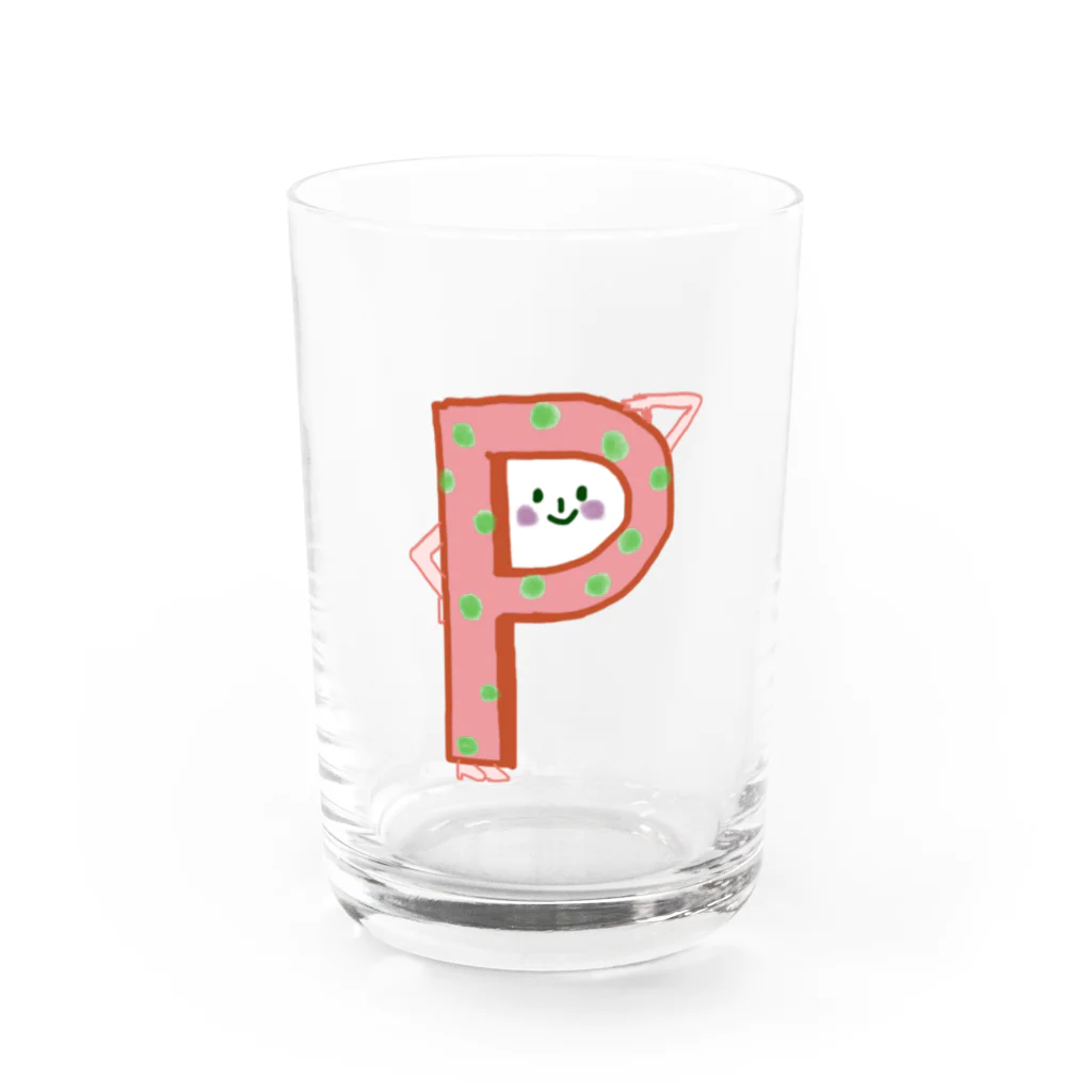 ミーミー⭐︎イニシャルズ/スージーズストアのイニシャルズ⭐︎P(ピー) Water Glass :front