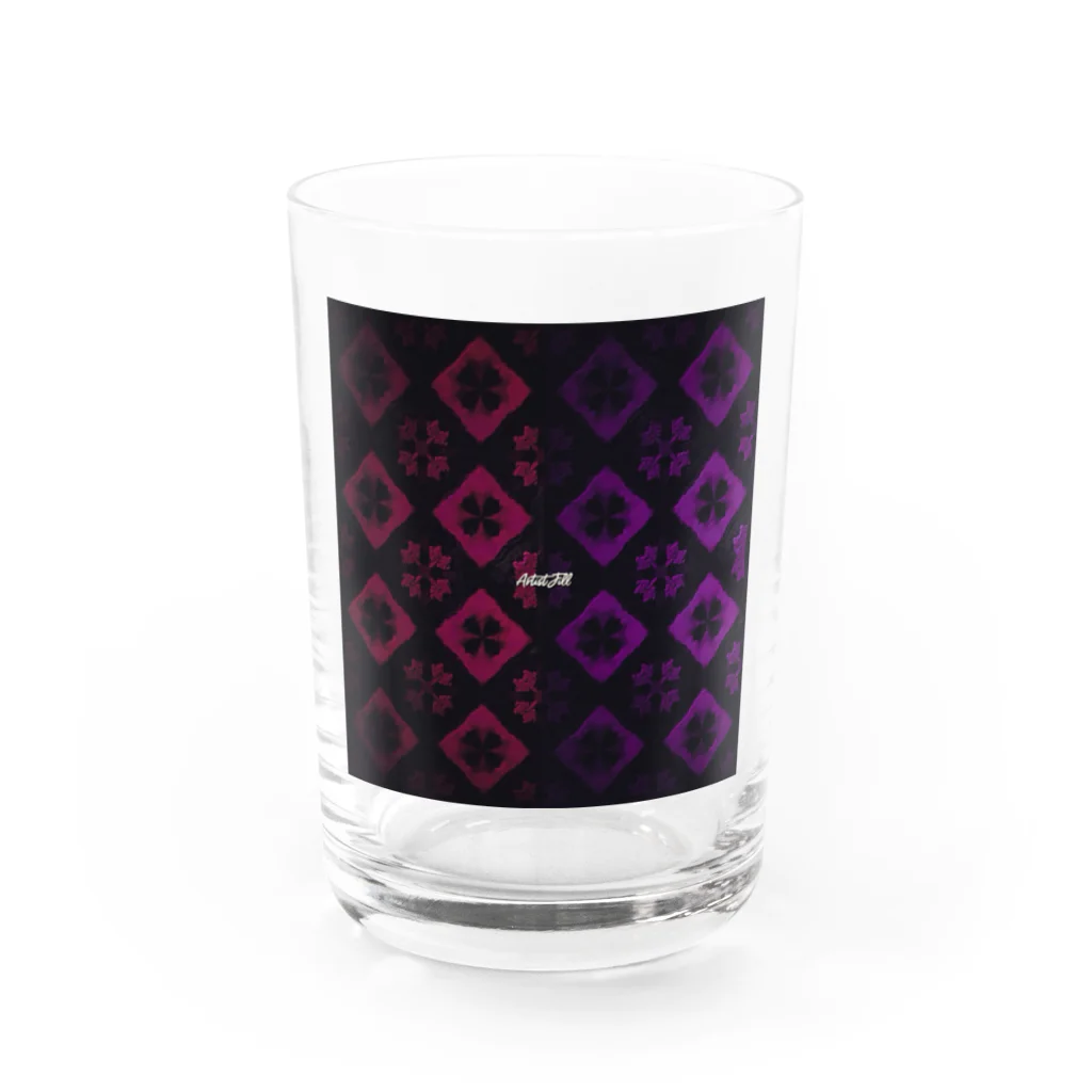 【ホラー専門店】ジルショップの紅×紫(ツートンカラー) Water Glass :front