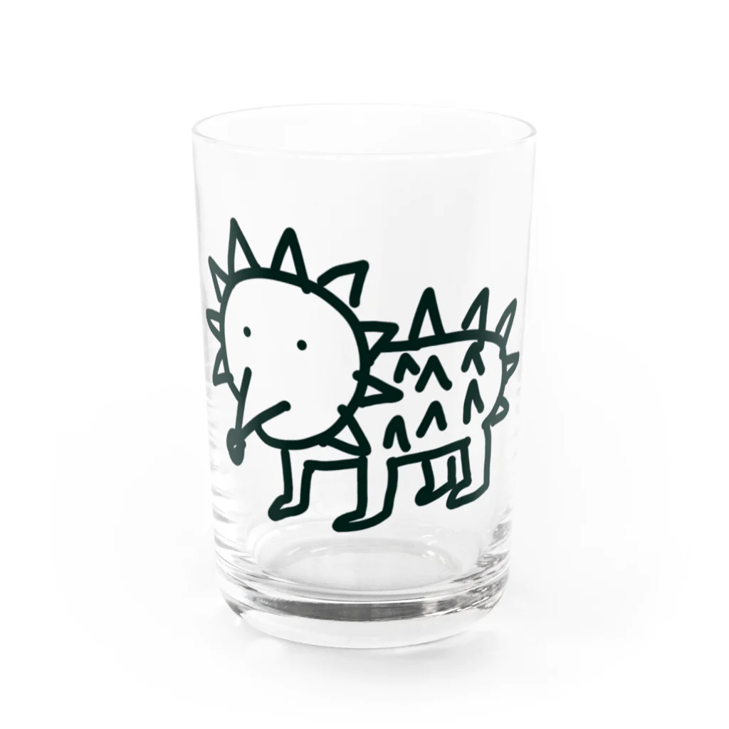 画伯のお絵かき部屋の画伯のハリネズミ Water Glass :front