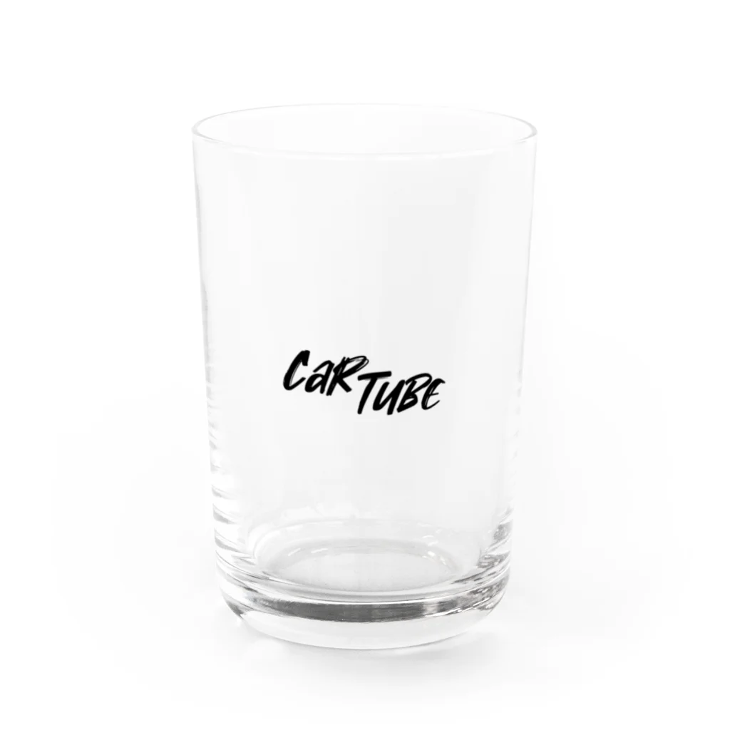 新車購入アドバンスチャンネル【CarTube】のCarTubeロゴ（黒） Water Glass :front