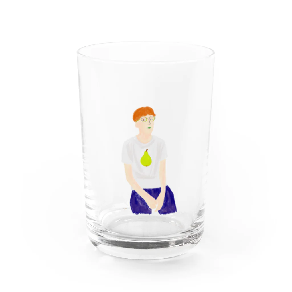 ten.8の洋梨メガネ Water Glass :front