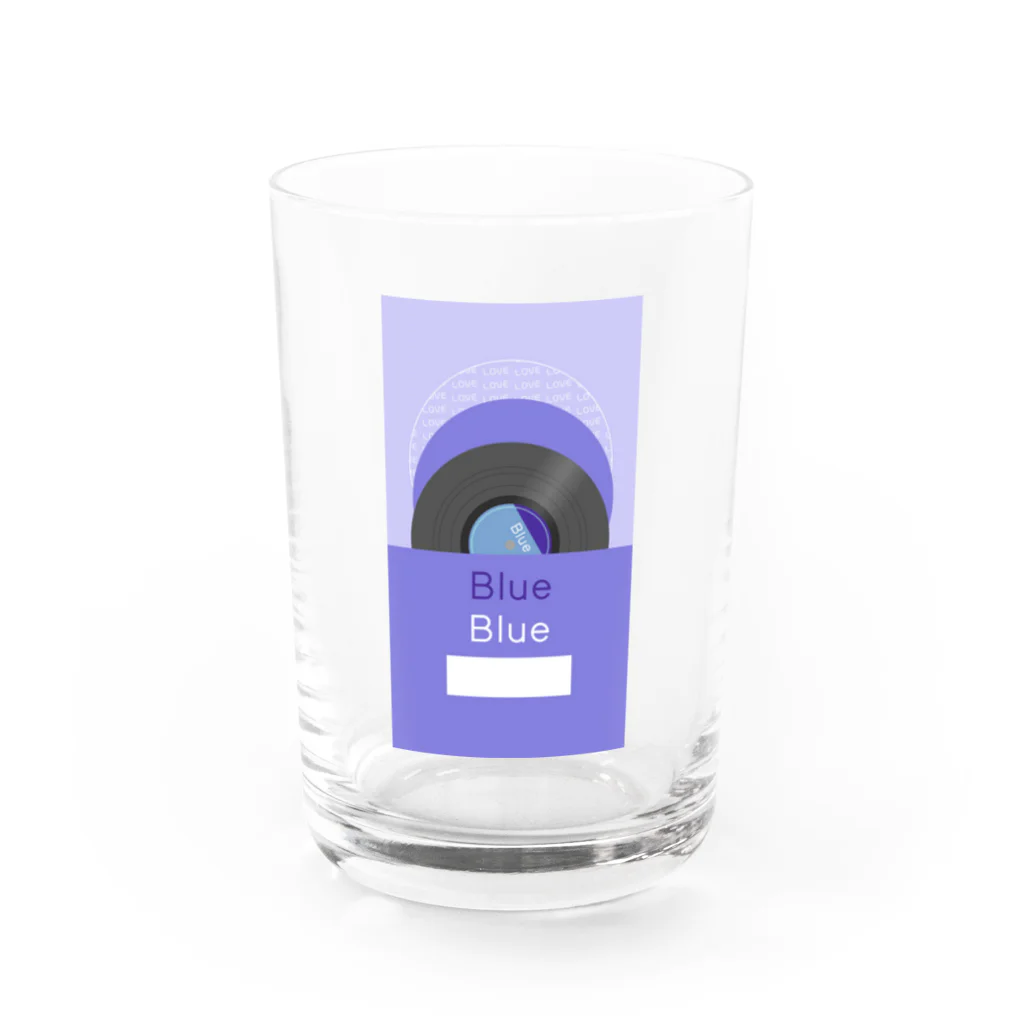 gumiの推し色★Blue レコード Water Glass :front